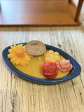 Floral Tray Candle - Snow Moon