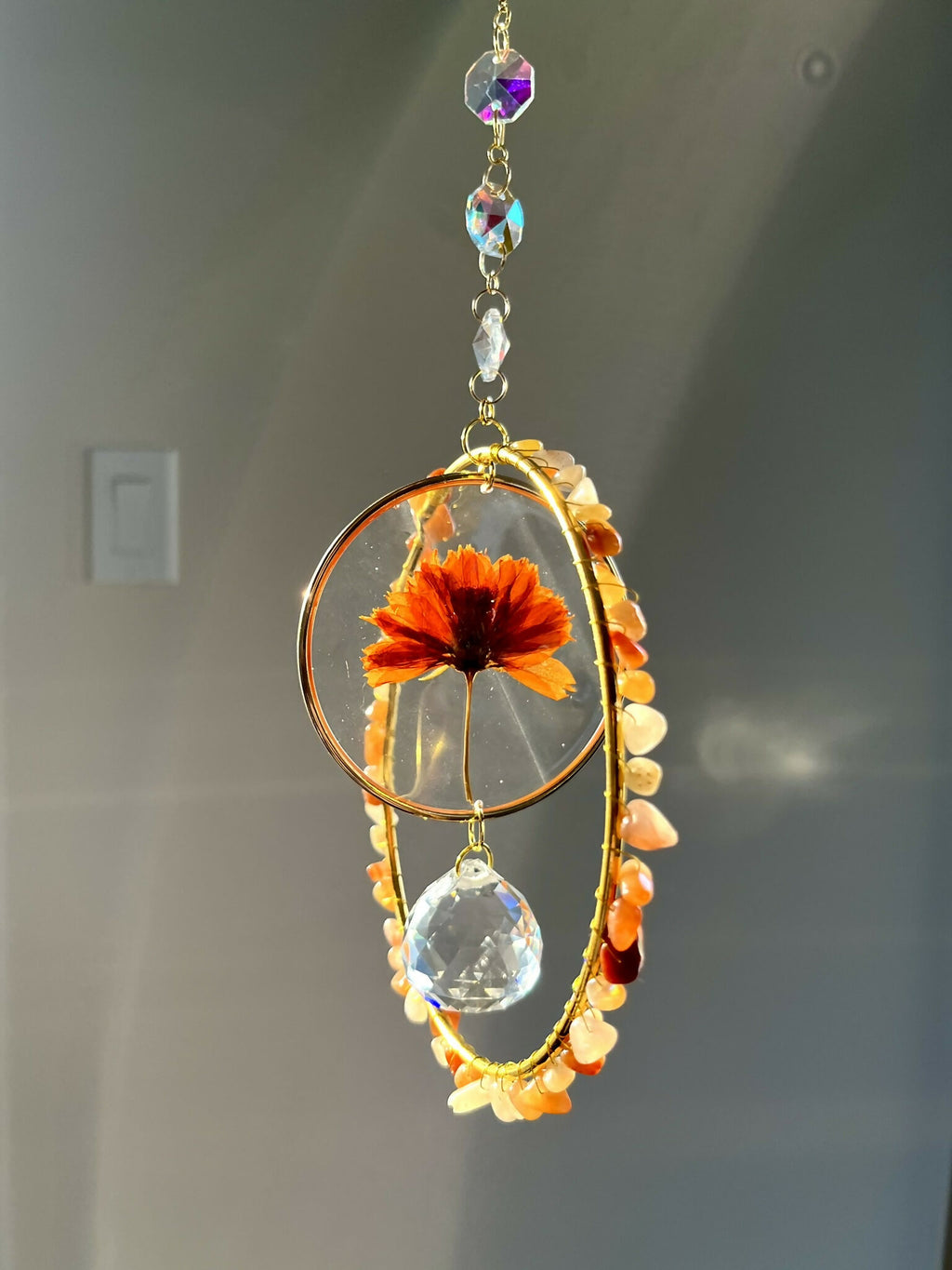Pressed Flower Suncatcher