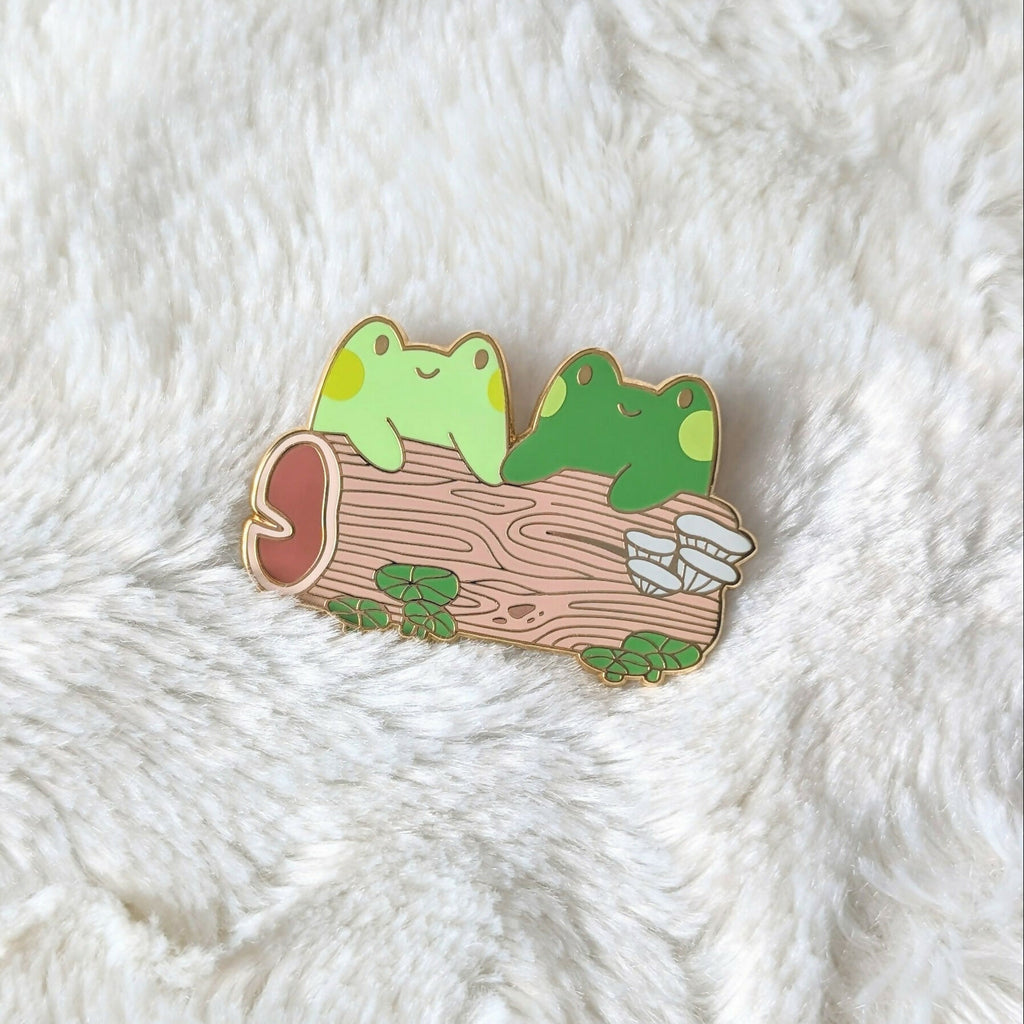 Frogs in Love Enamel Pin