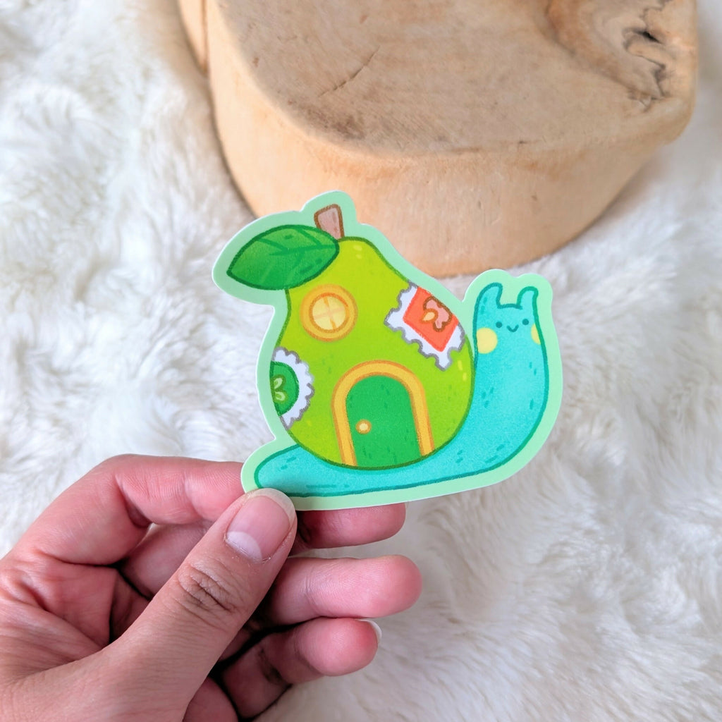 Pear Snail Vinyl Sticker