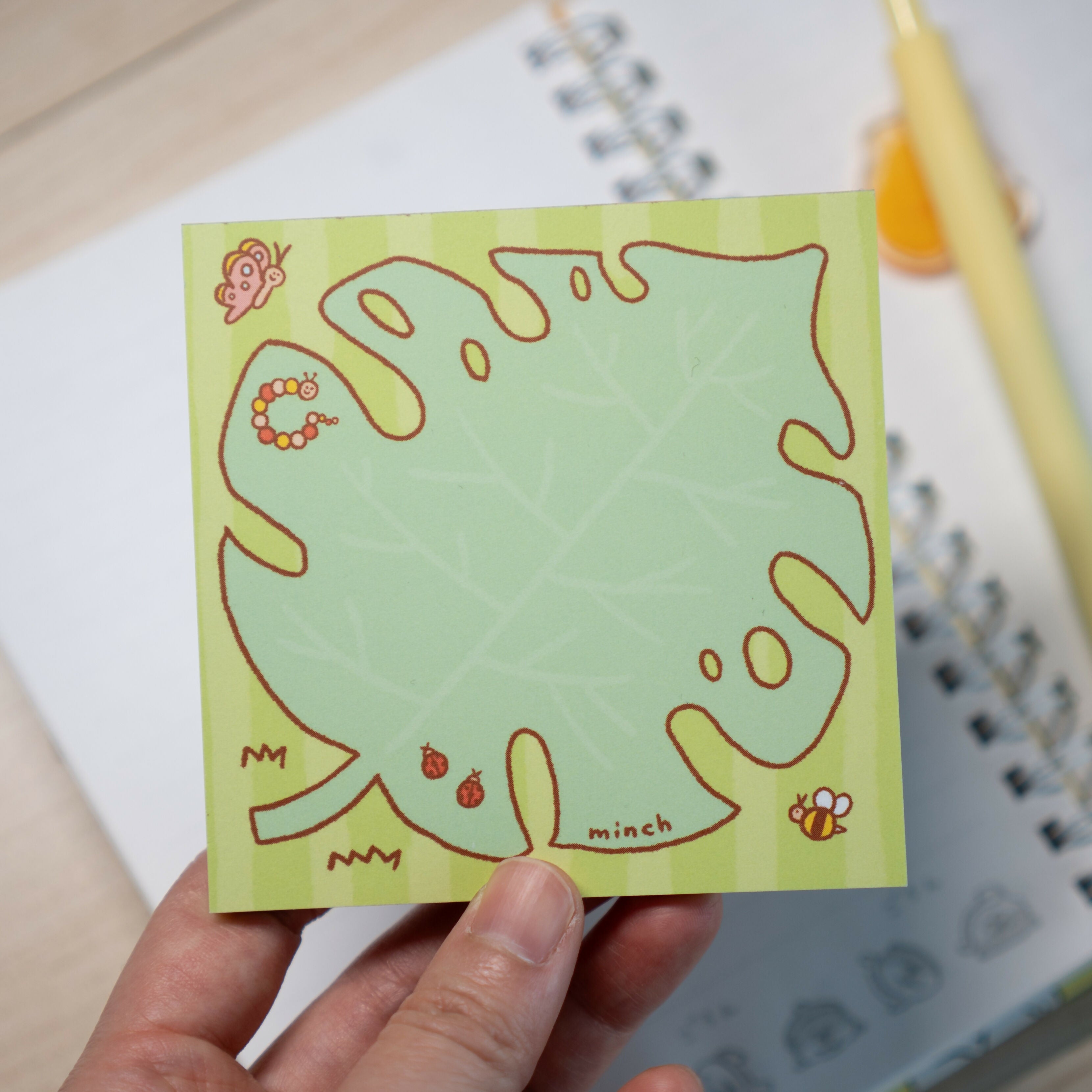 Fresh Green Monstera Square Notepad