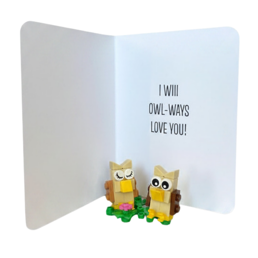 I will OWL-ways love you! ~ Card with Lego