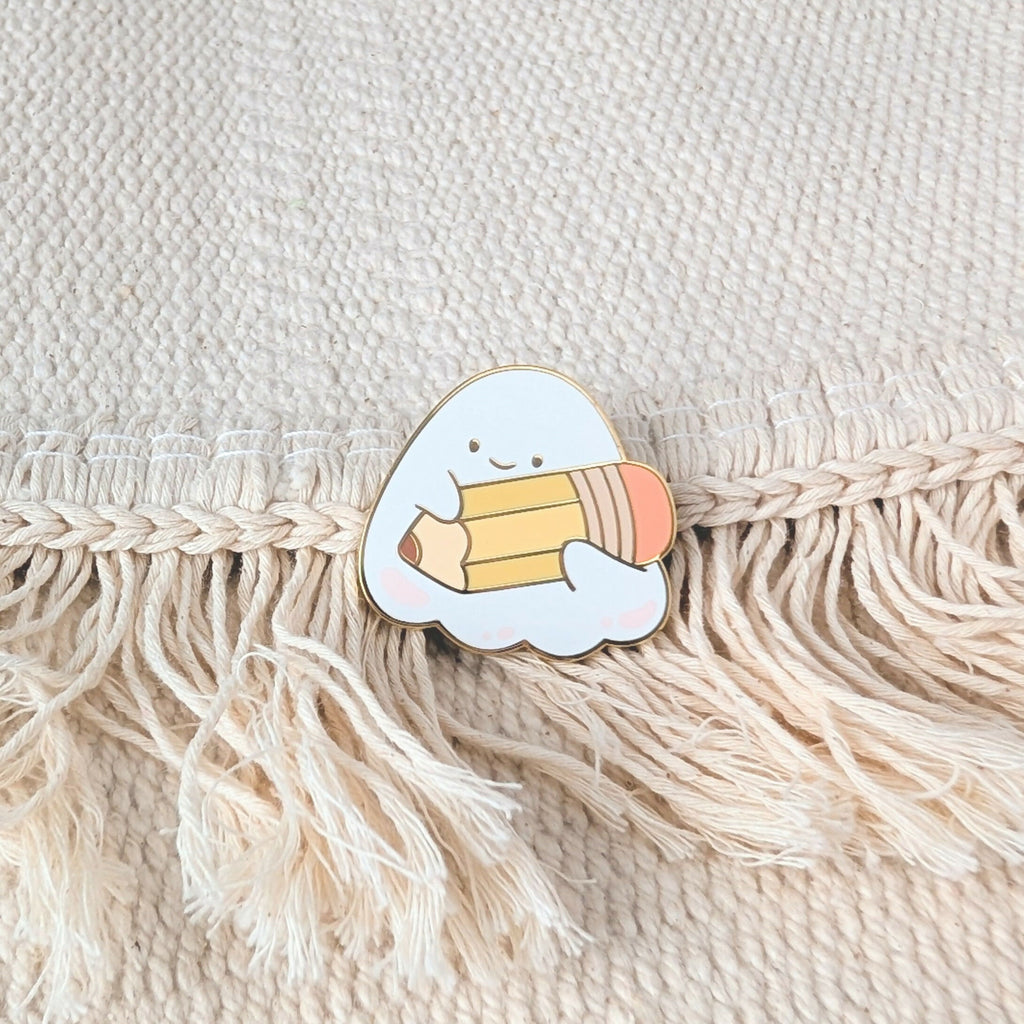 Pencil Ghost Enamel Pin
