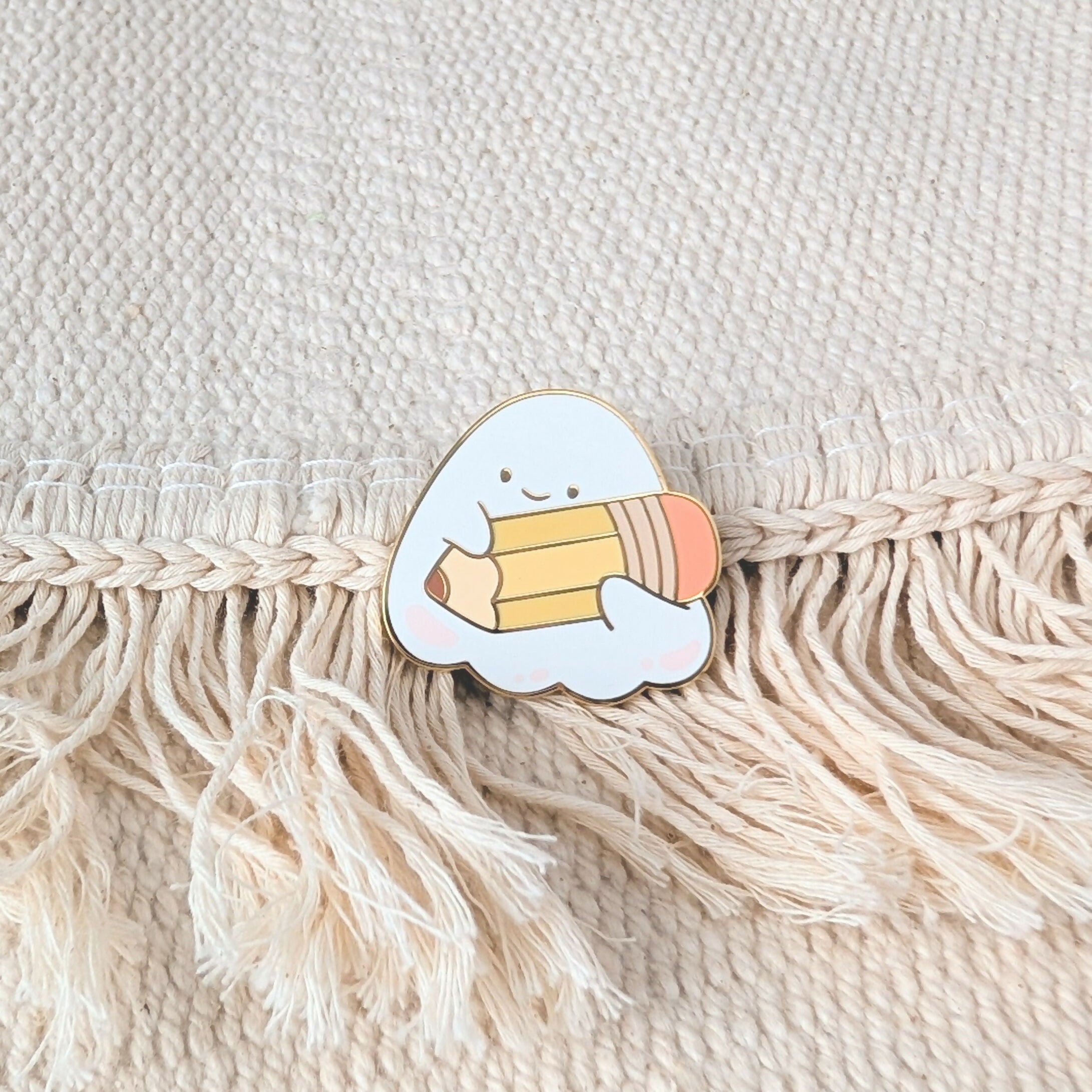 Pencil Ghost Enamel Pin