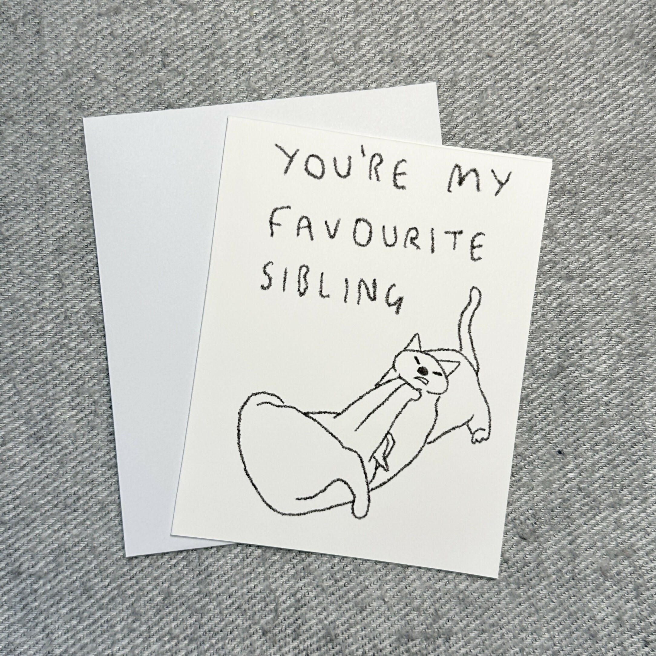 sibling card - cat