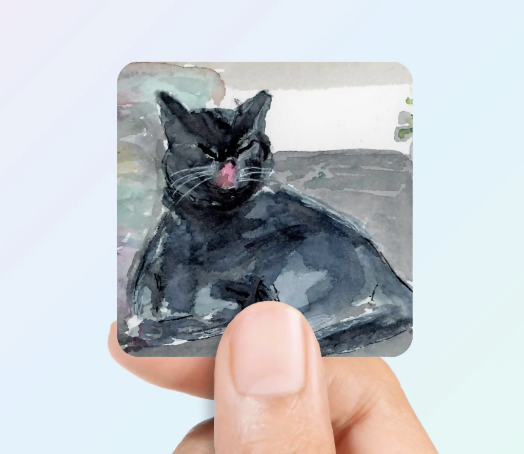 Black Cat Sticker
