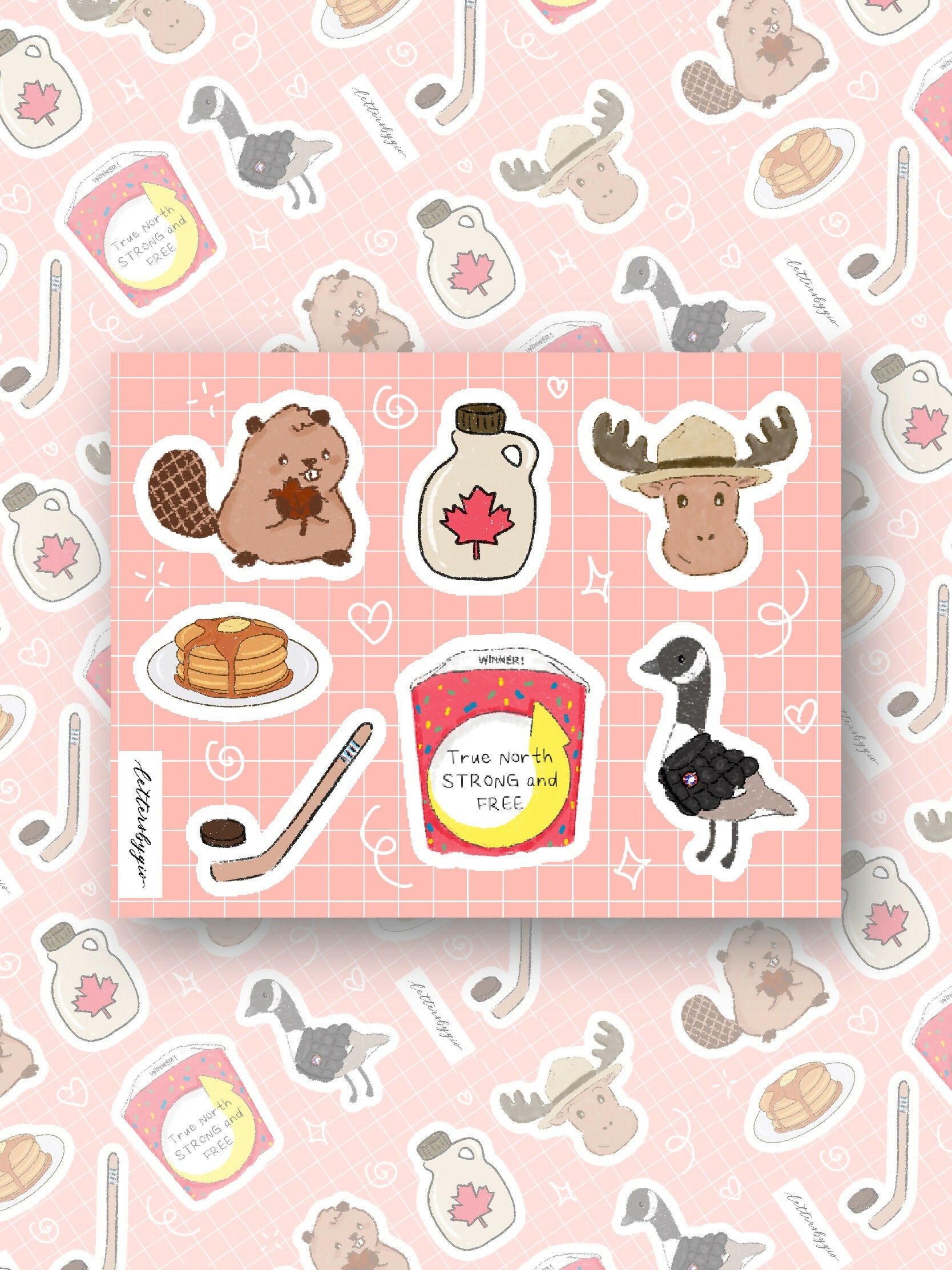 Vinyl Sticker Sheet - Canadian