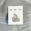 ho ho ho card - raccoon (colour)