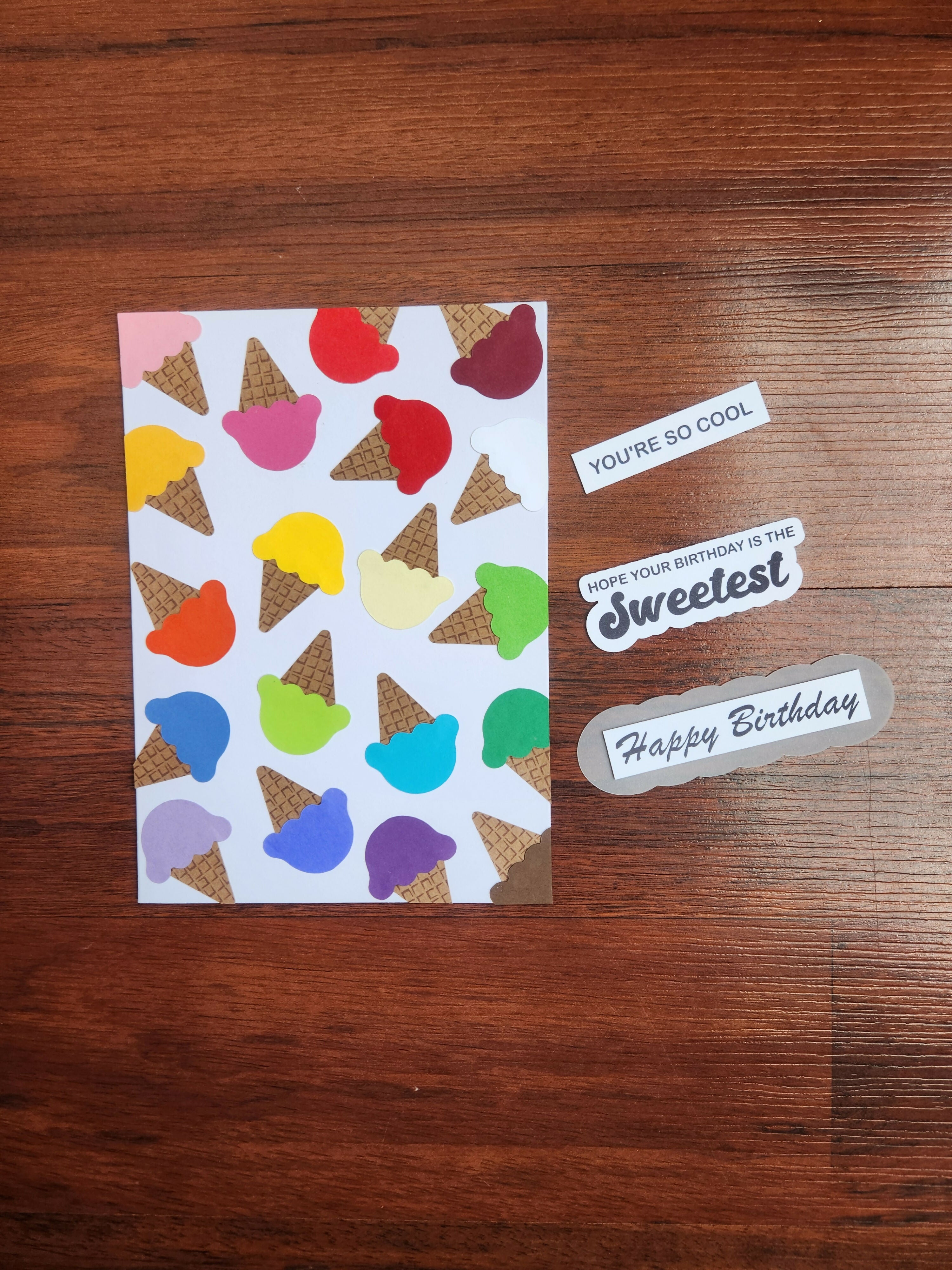Ice Cream Cones Greeting Card