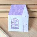 Purple Peekaboo House Greeting Card
