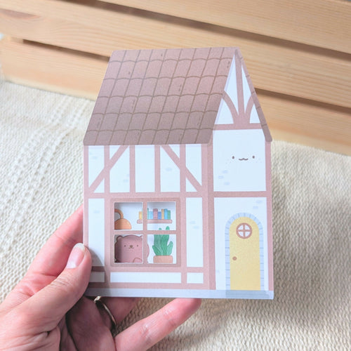 Brown Peekaboo House Greeting Card