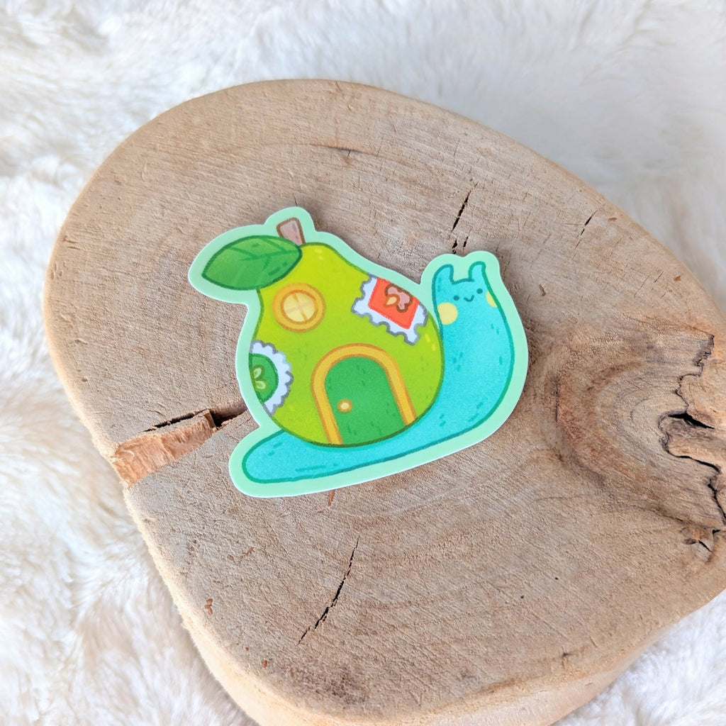 Pear Snail Vinyl Sticker