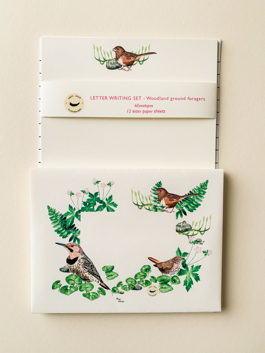Woodland ground foragers | Letter writing set