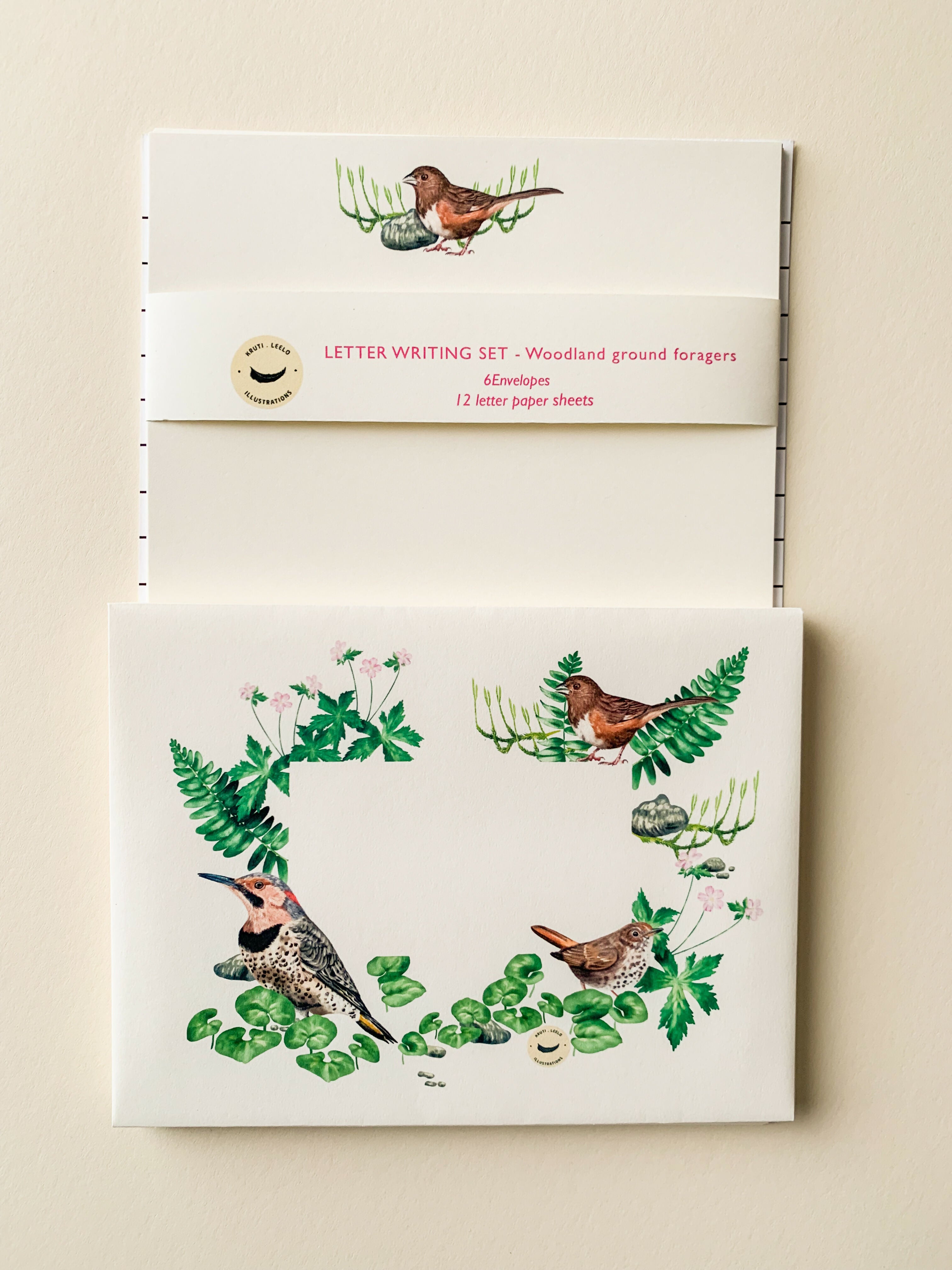 Woodland ground foragers | Letter writing set