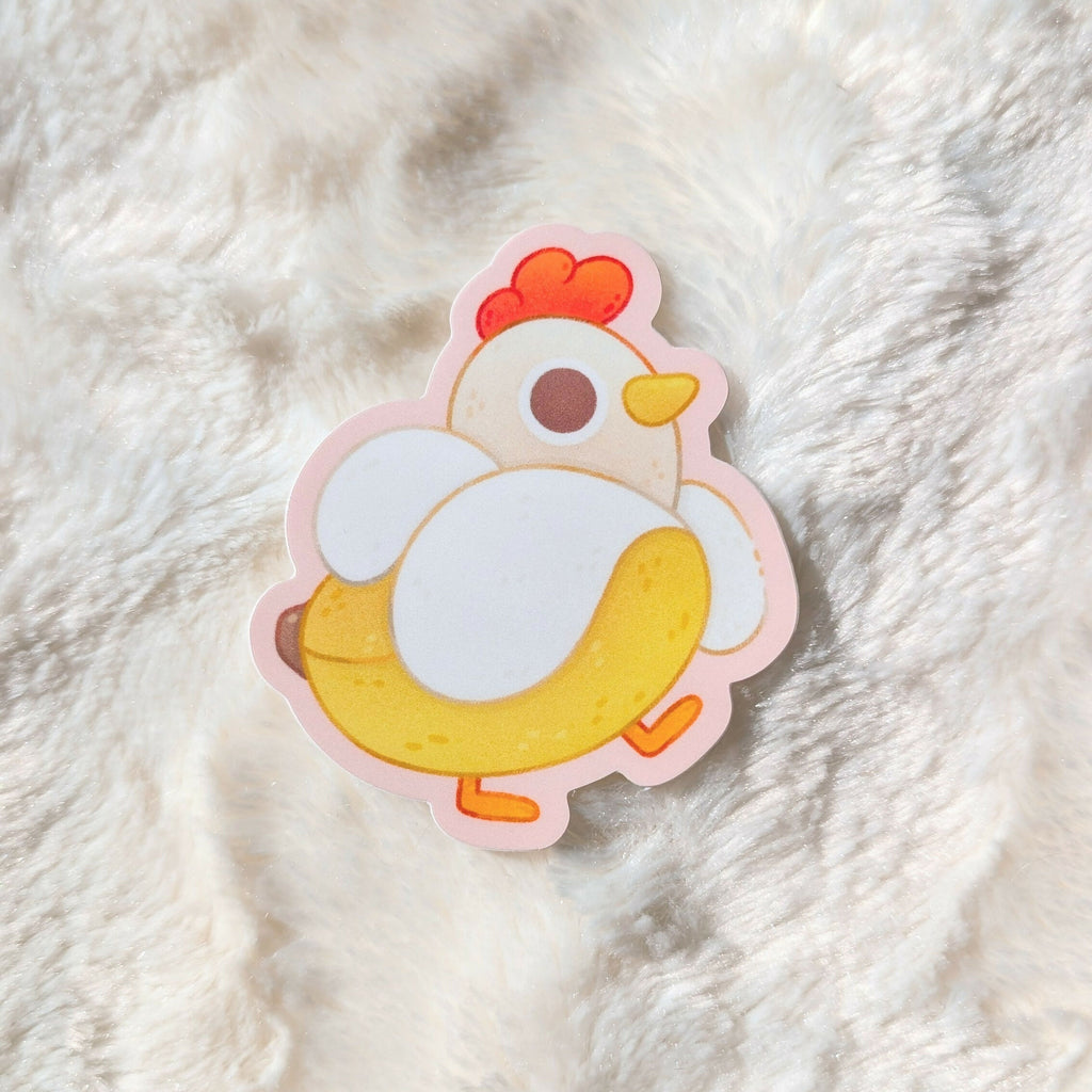 Banana Chicken Vinyl Sticker