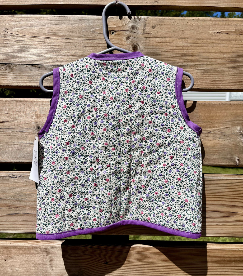 Purple Floral Kids Vest