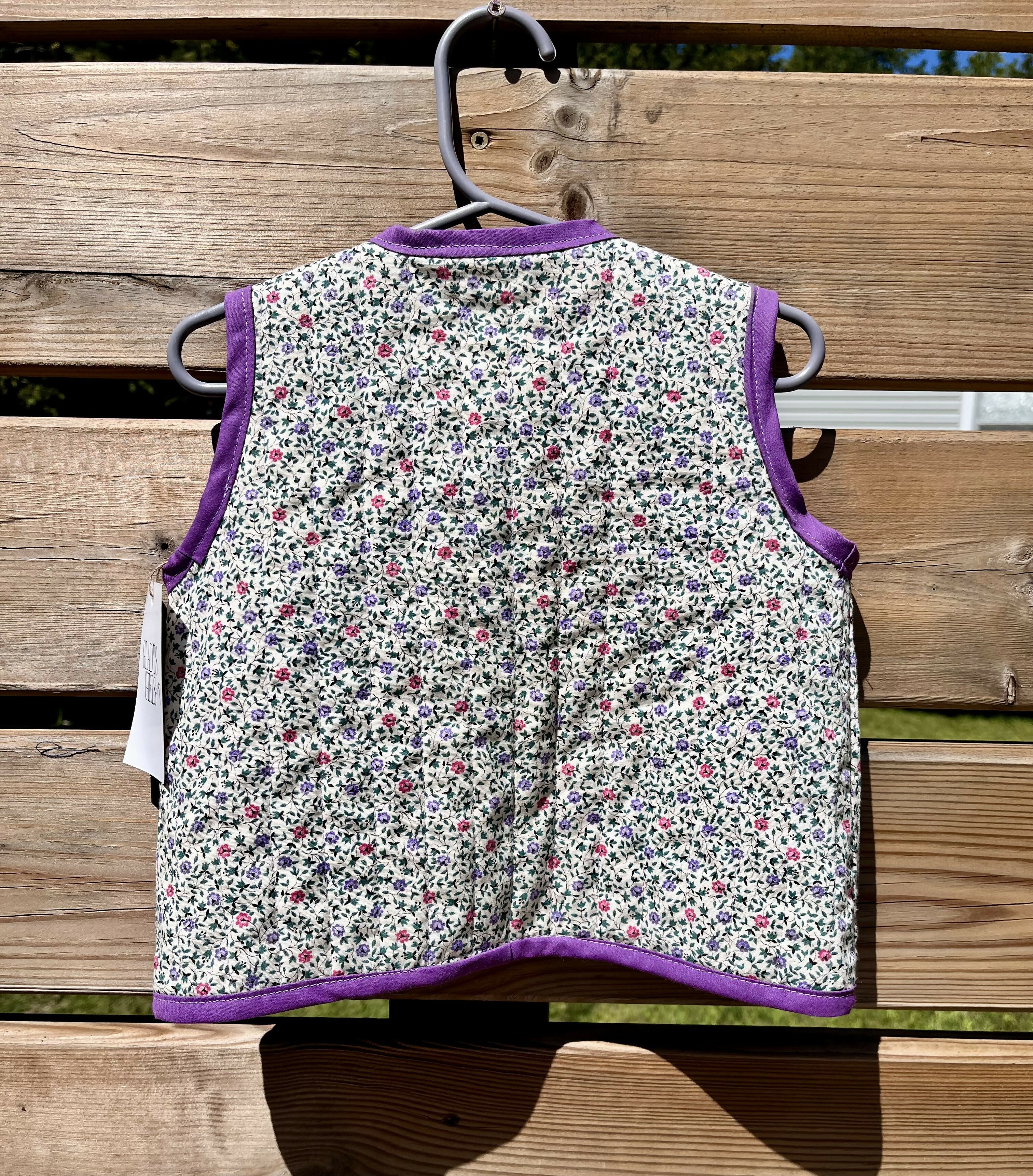 Purple Floral Kids Vest