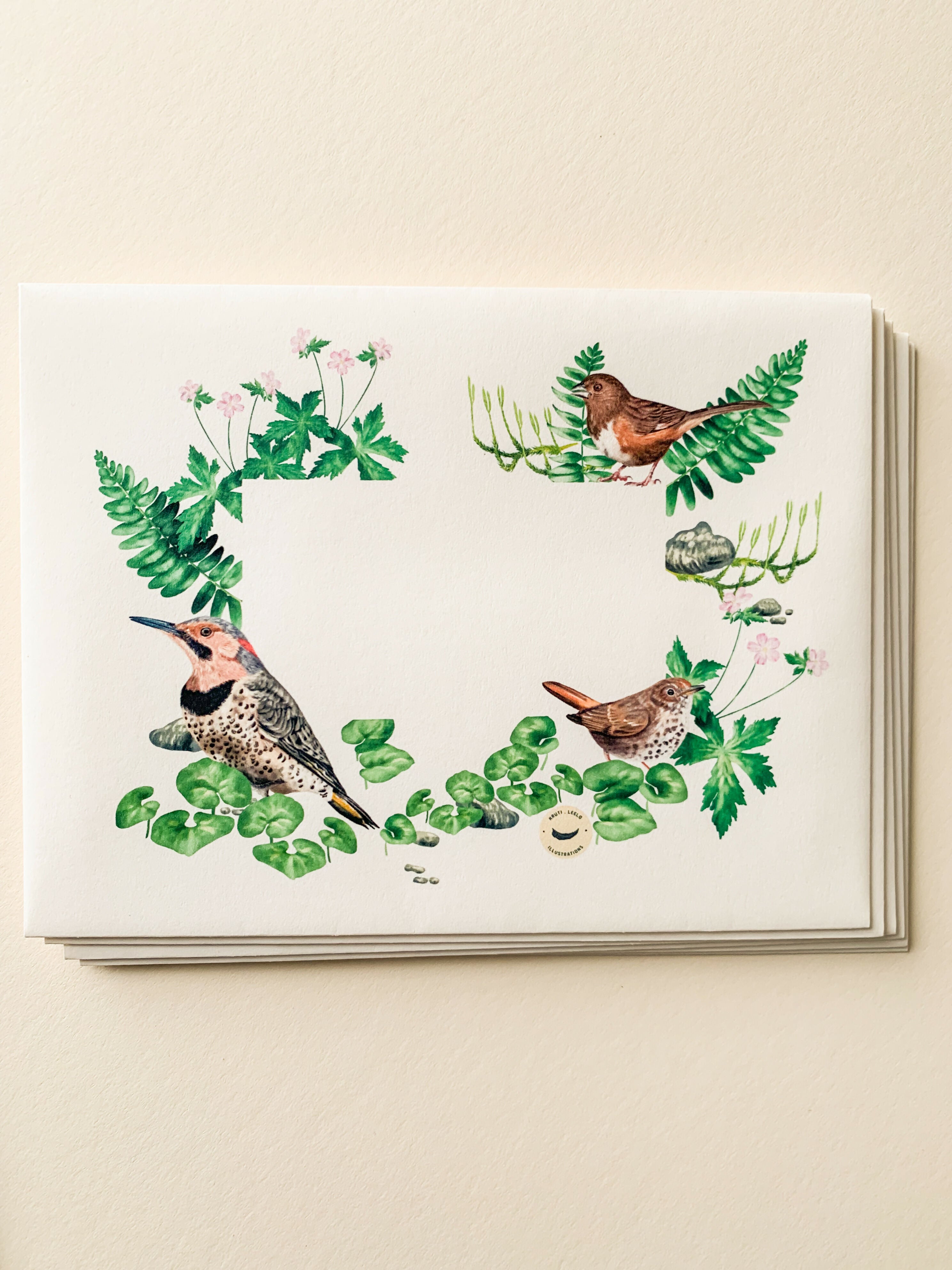 Woodland ground foragers | Letter writing set