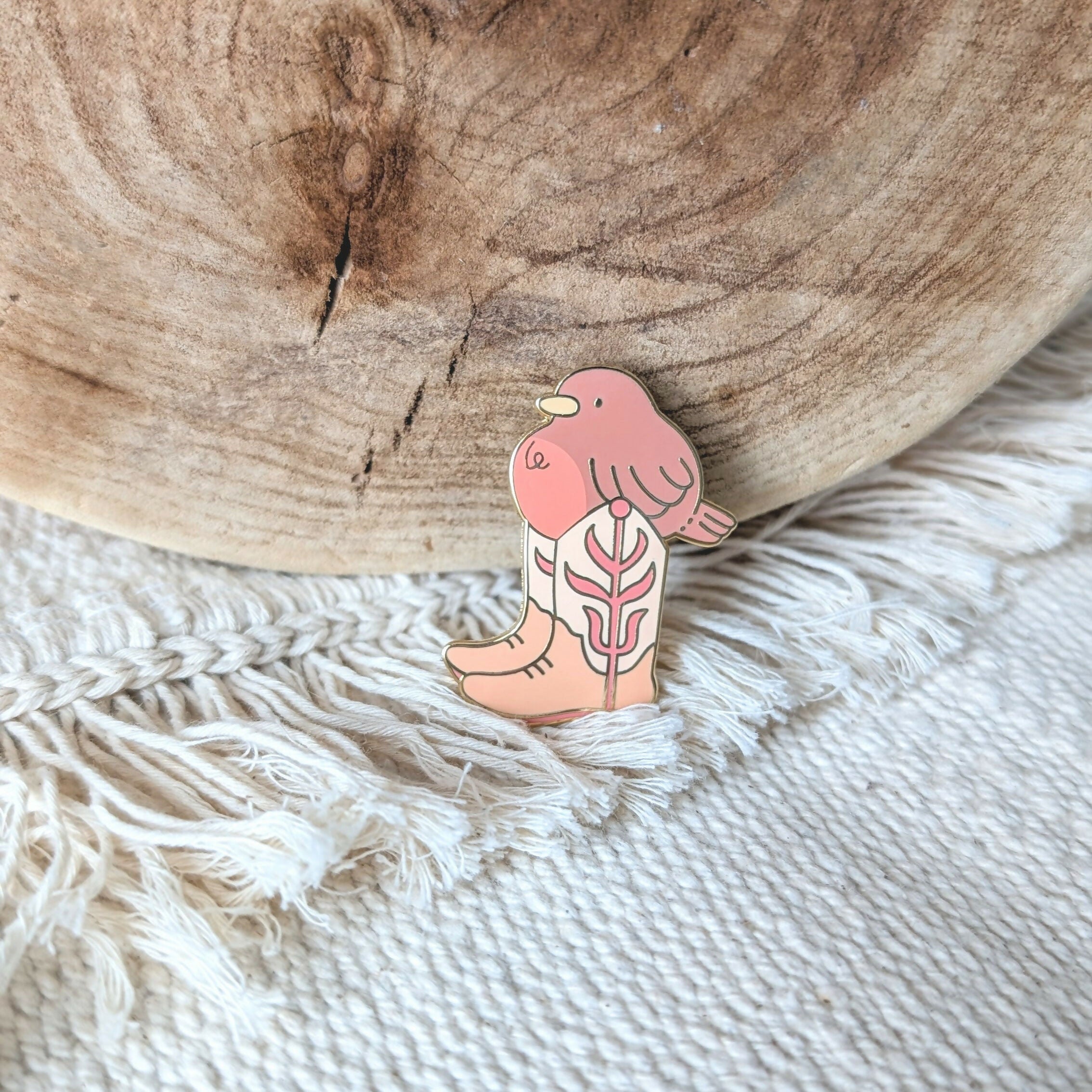 Birb in Boots Enamel Pin