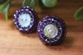 Dark Purple Button Blanket Studs