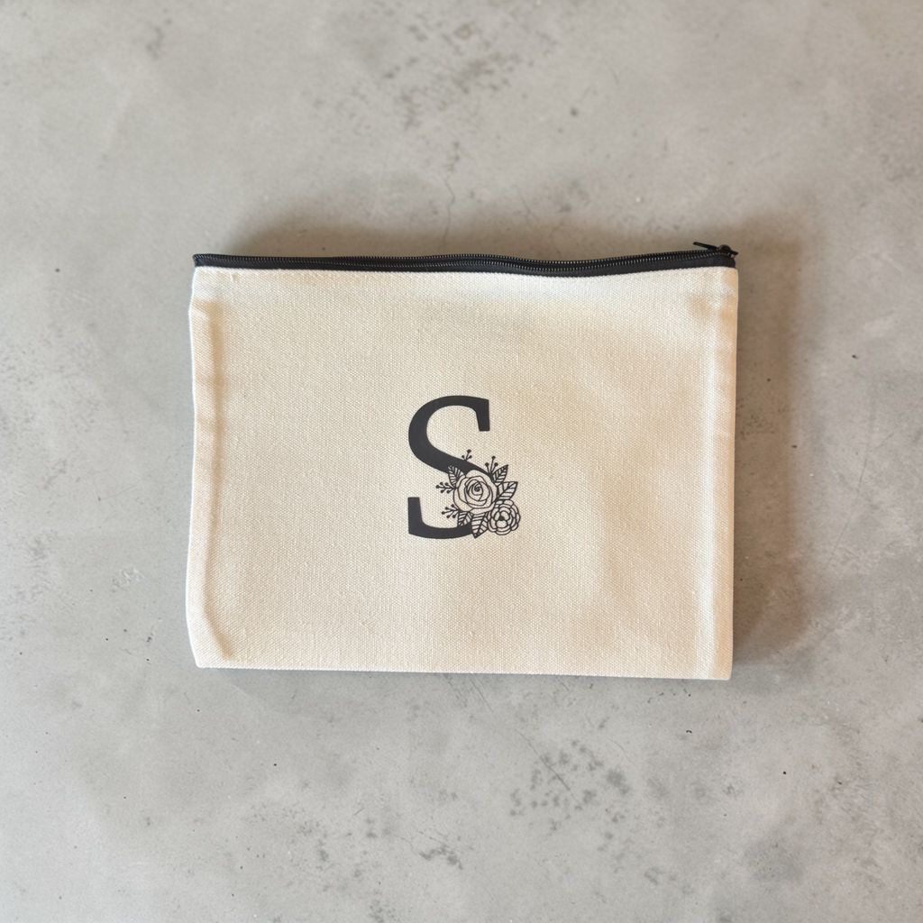 R and S Monogram letter pouches