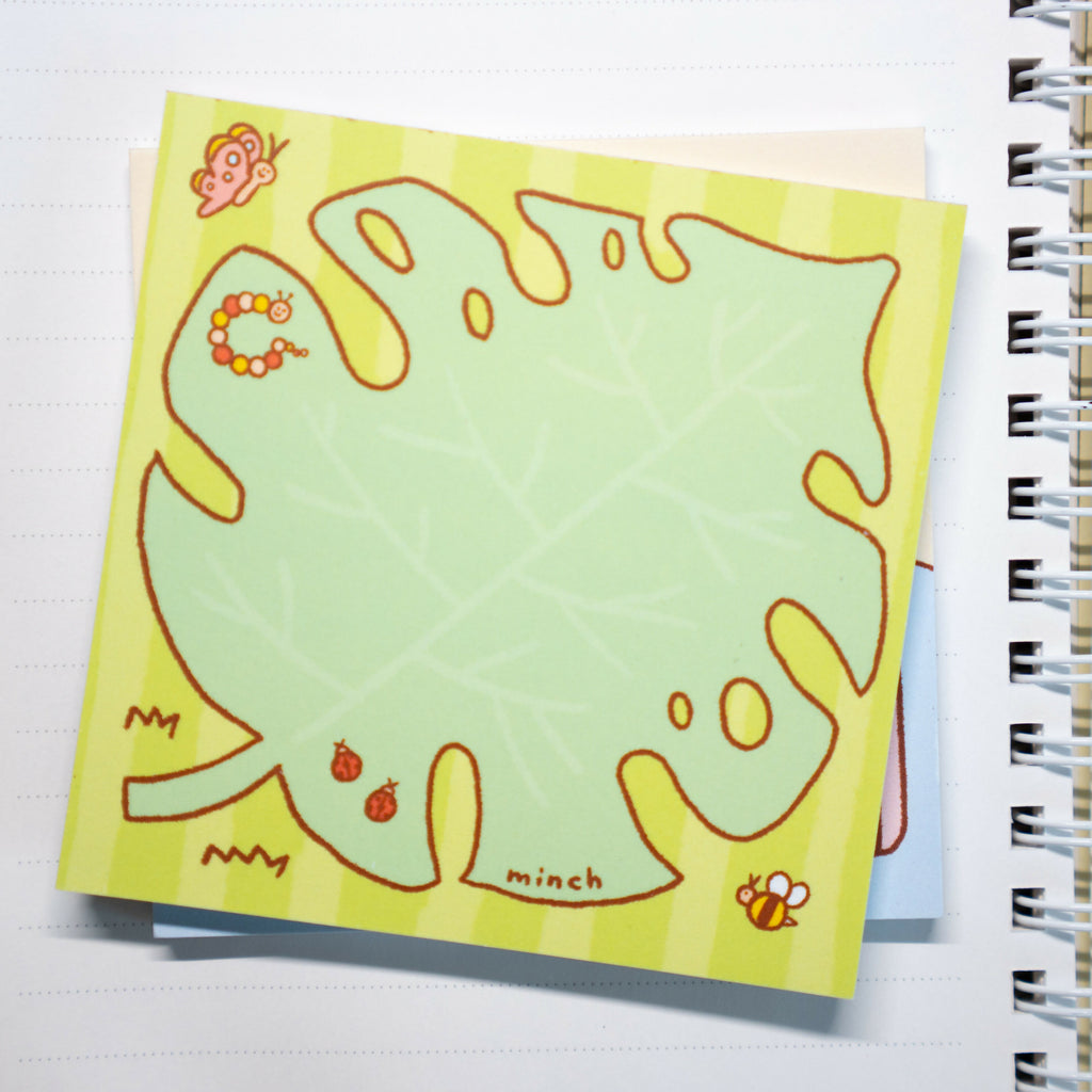 Fresh Green Monstera Square Notepad
