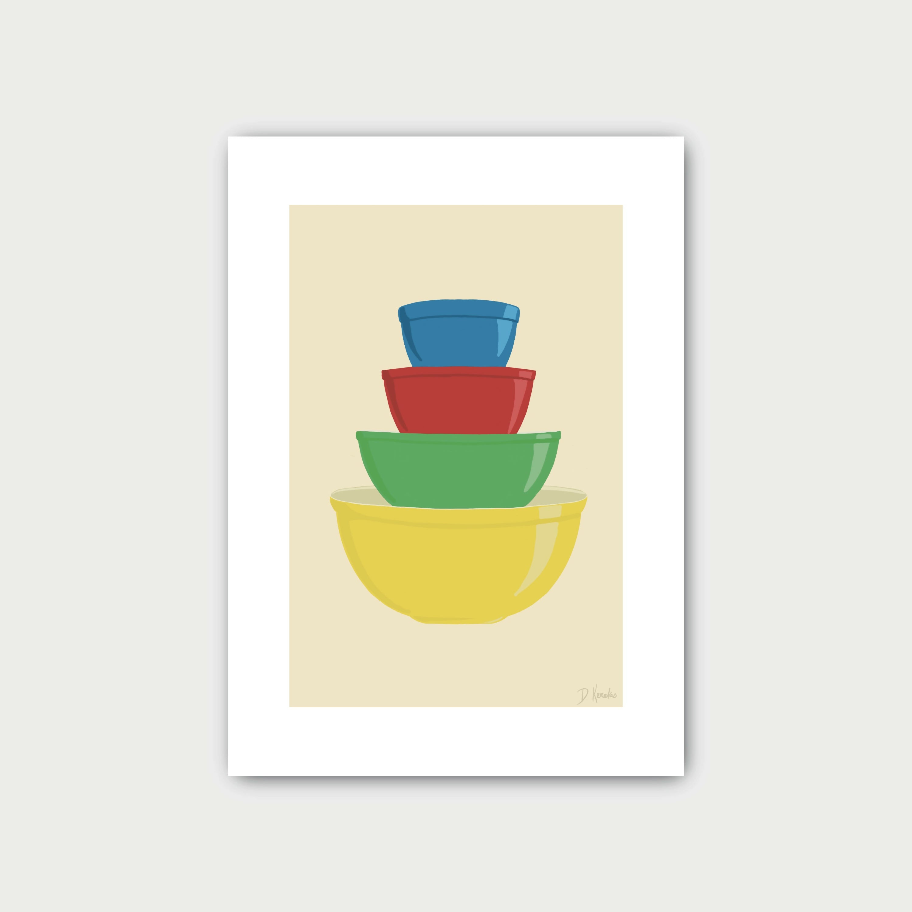 Vintage Bowls Print