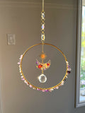 Pressed Flower and Stones Suncatcher