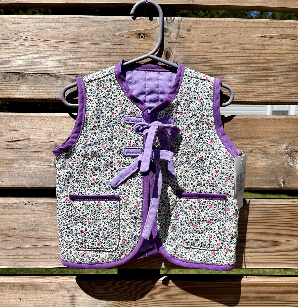 Purple Floral Kids Vest