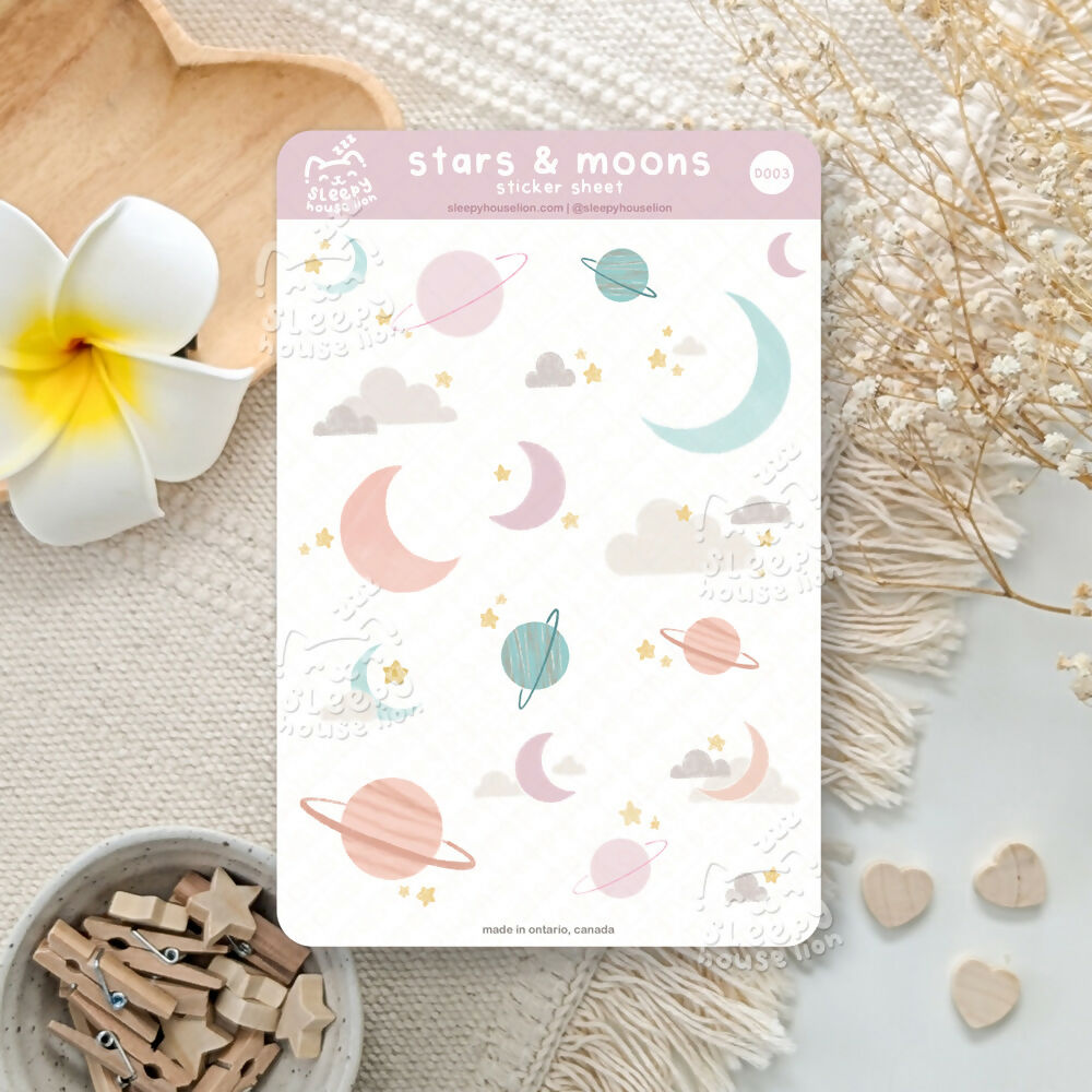 Stars & Moons Sticker Sheet