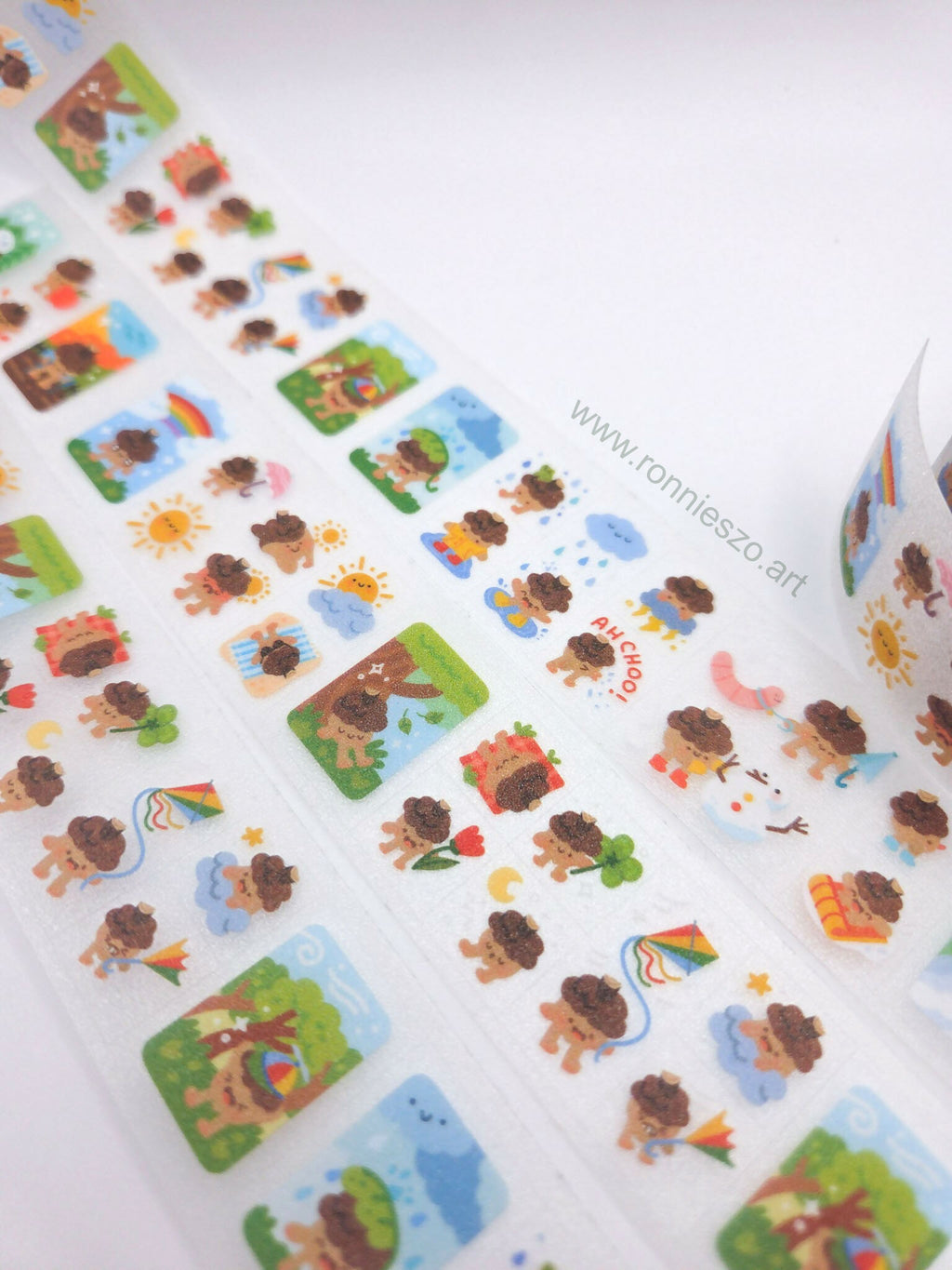 Weather Acorns Glitter Sticker Roll