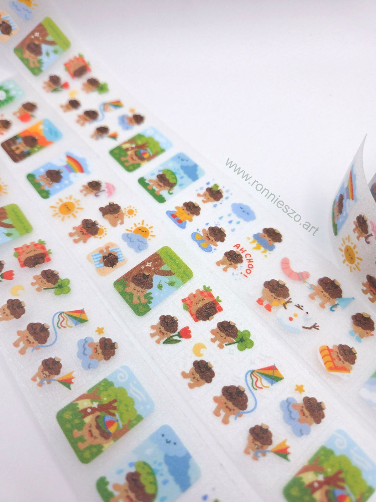 Weather Acorns Glitter Sticker Roll