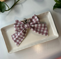 Flat Gingham Rose - Bow Kaychain ●Small Batch●