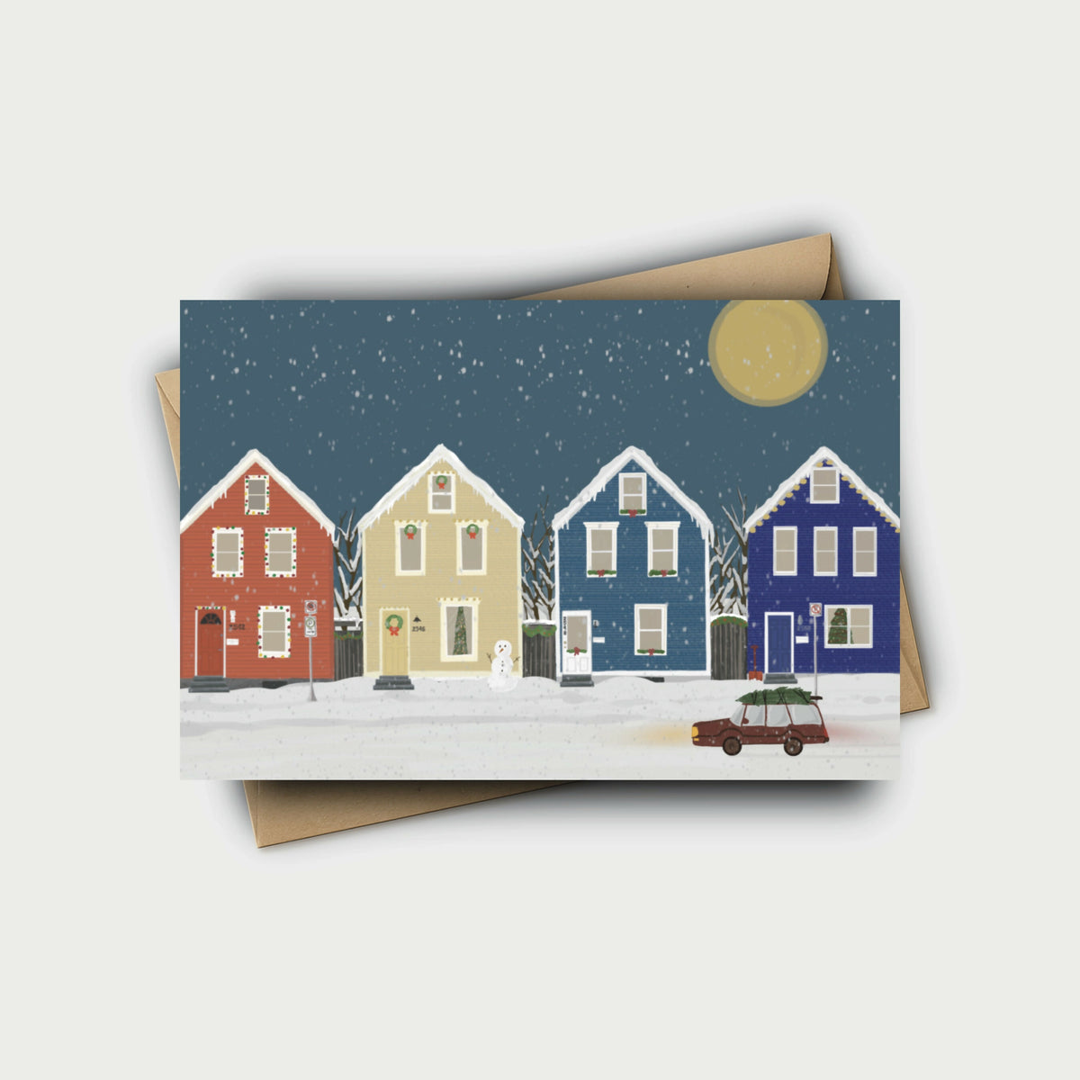 Snowy Street Card