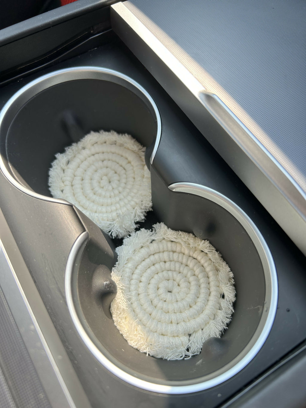 Macrame Car Coasters - Set of 2