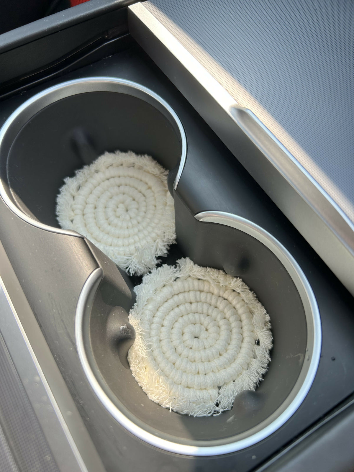 Macrame Car Coasters - Set of 2