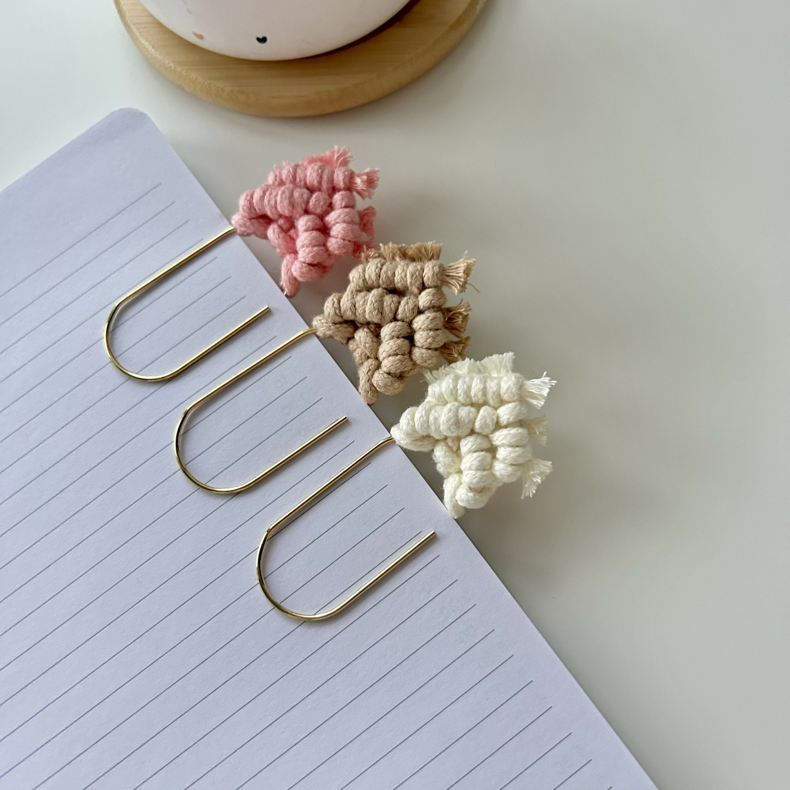 Macrame Paperclip Bookmarks