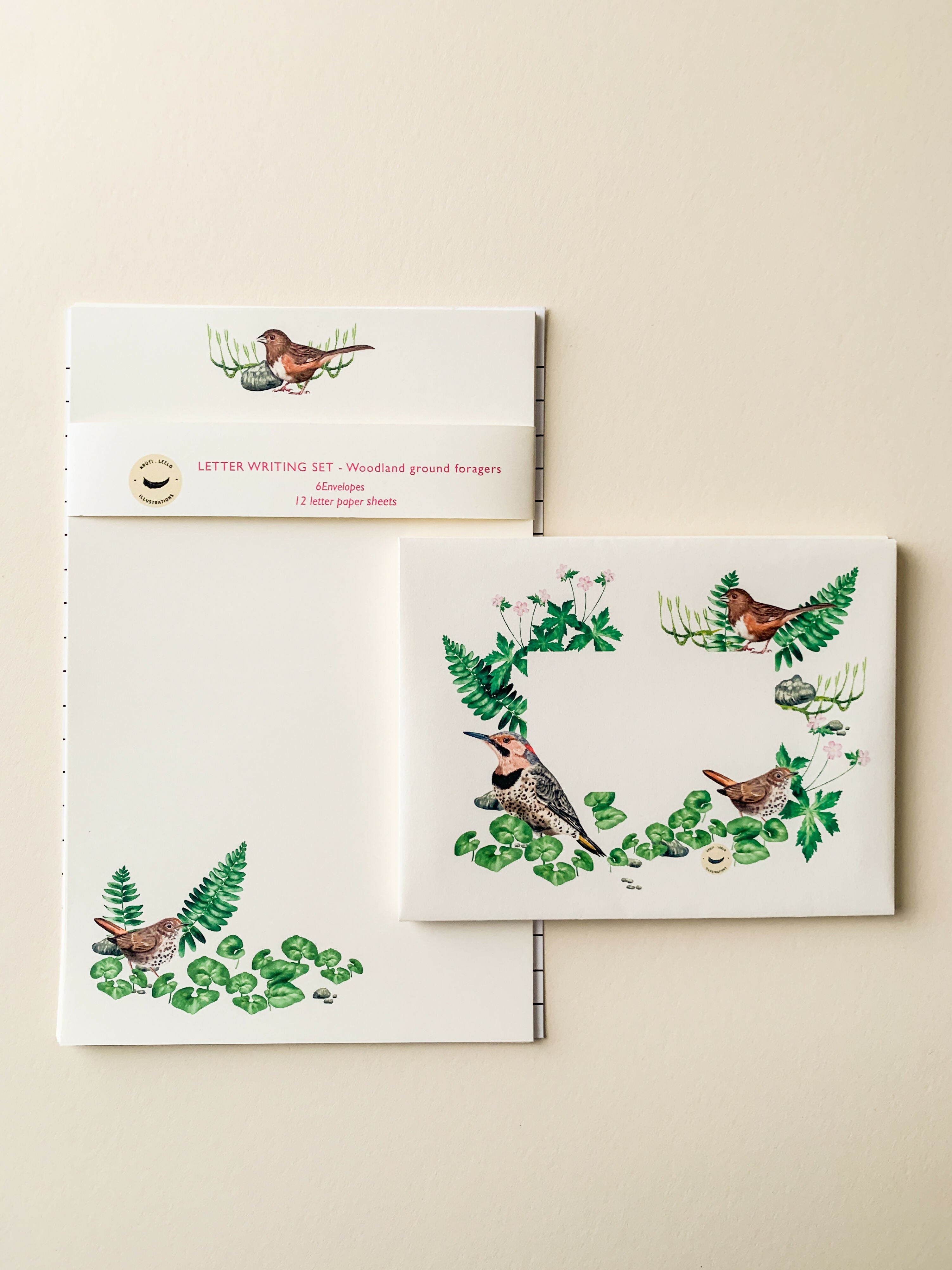 Woodland ground foragers | Letter writing set