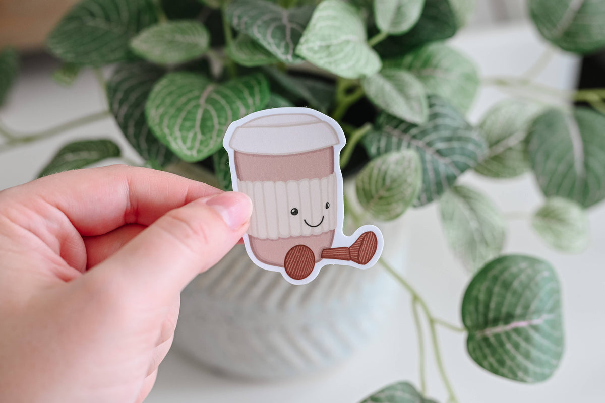 Latte - Cozy Coffee Cafe Vinyl Sticker