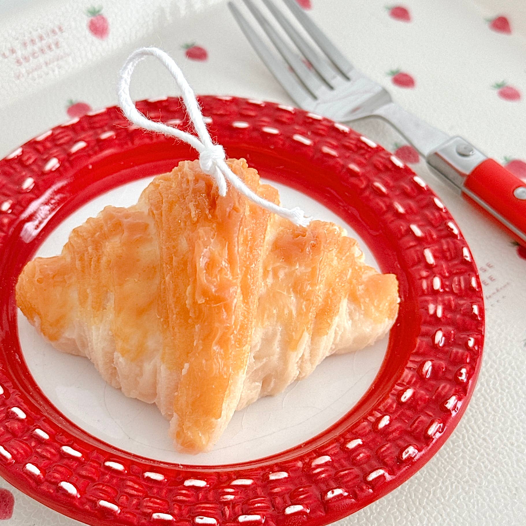 Croissant Soy Candle with a Gift Box | Bakery Candle