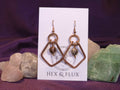Coffee Jasper Frame Earrings