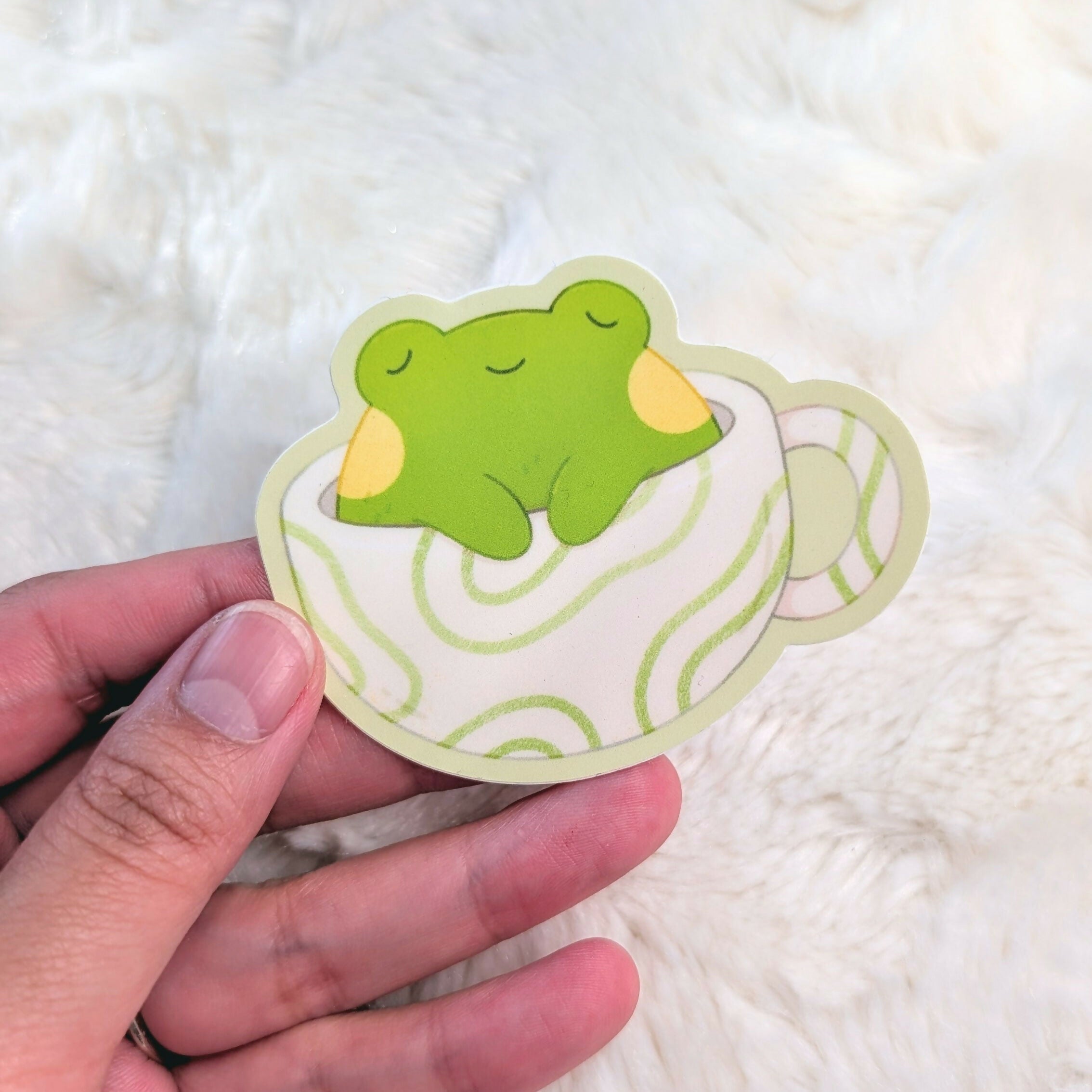 Frog Mug Vinyl Sticker