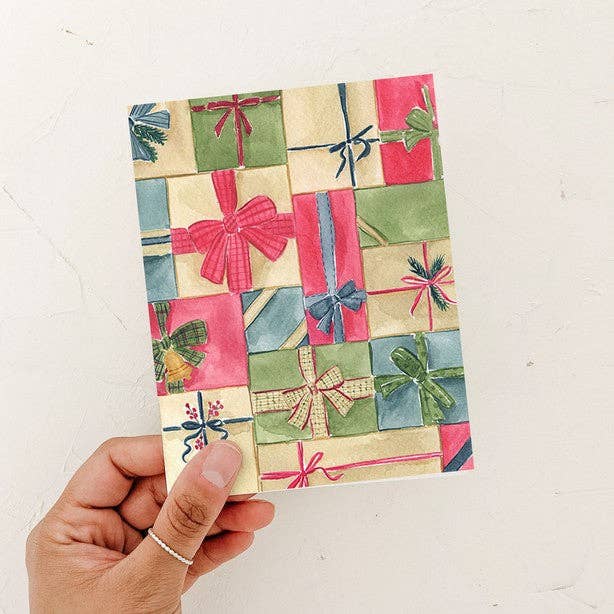 Vintage Gifts Christmas Card: Kraft