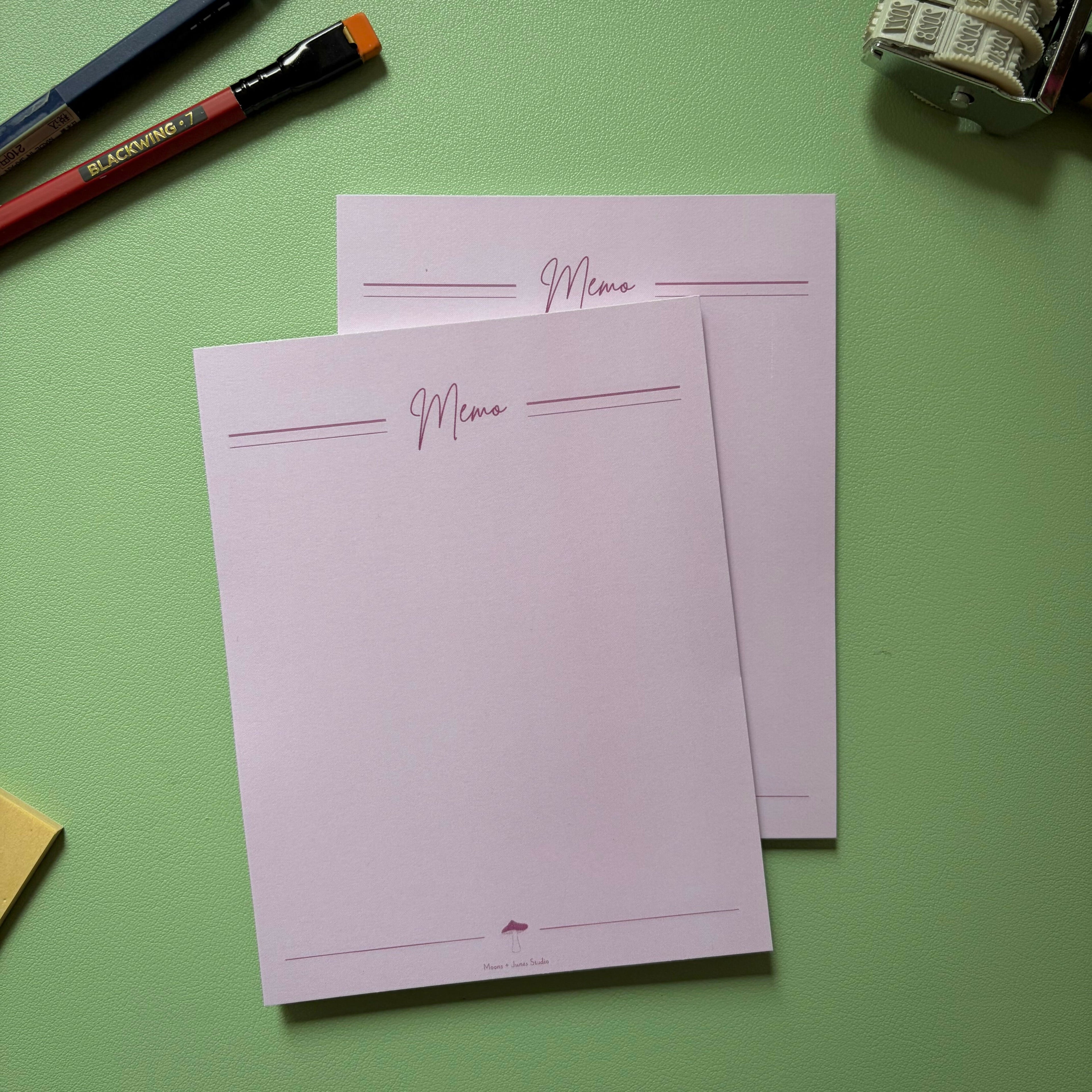 Moons+Junes Memo Pad in Plum