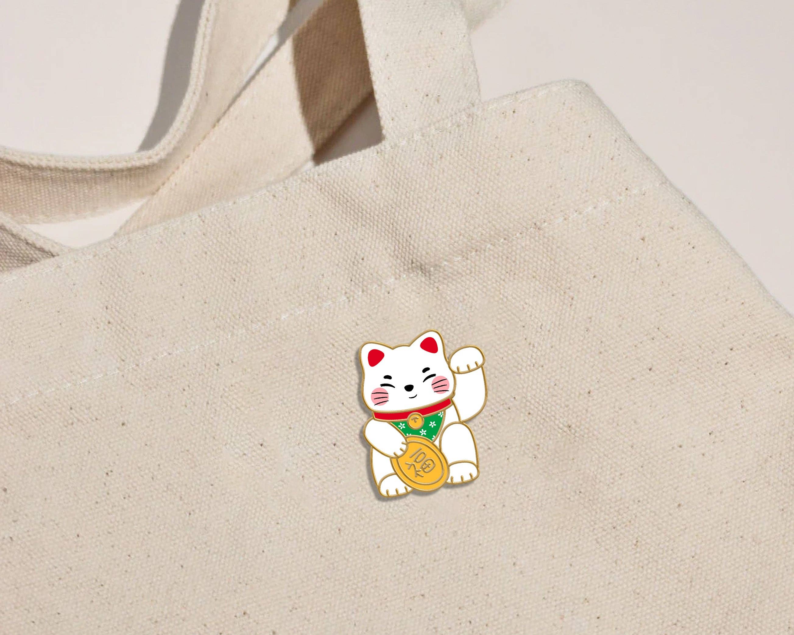 Lucky Cat Enamel Pin