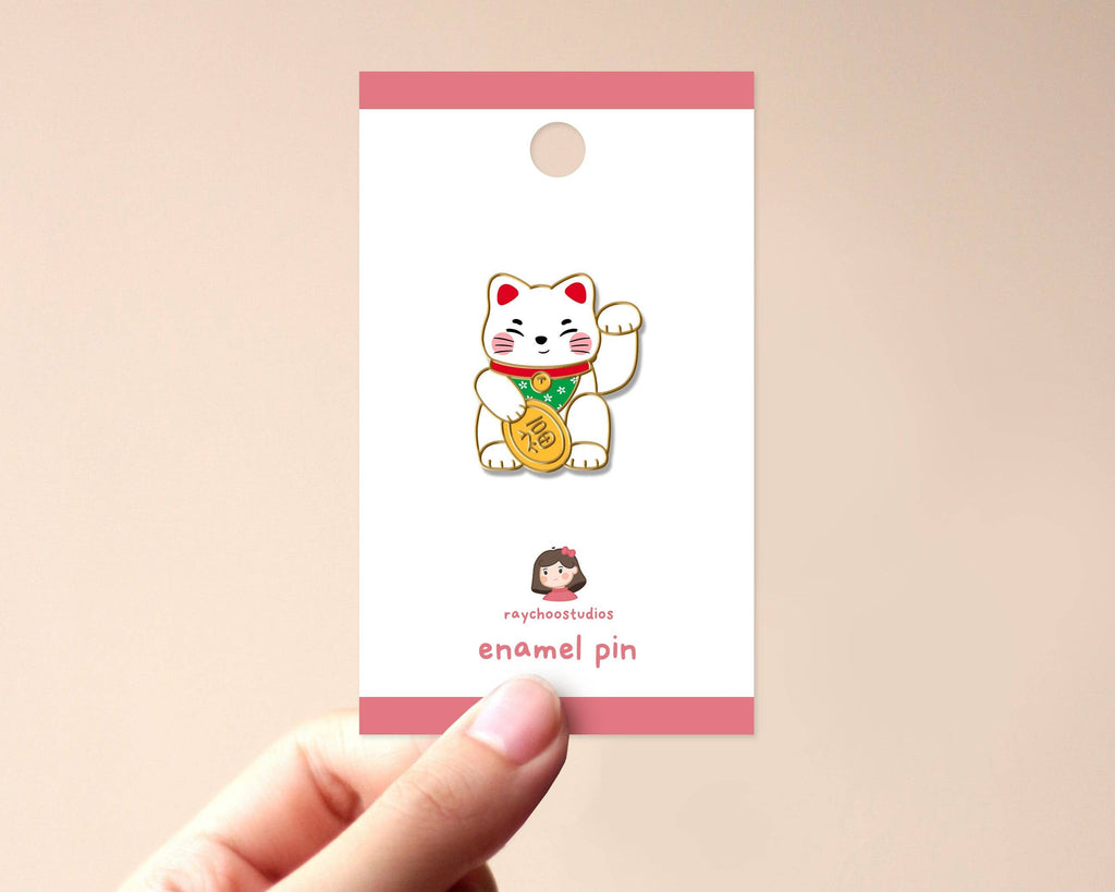 Lucky Cat Enamel Pin