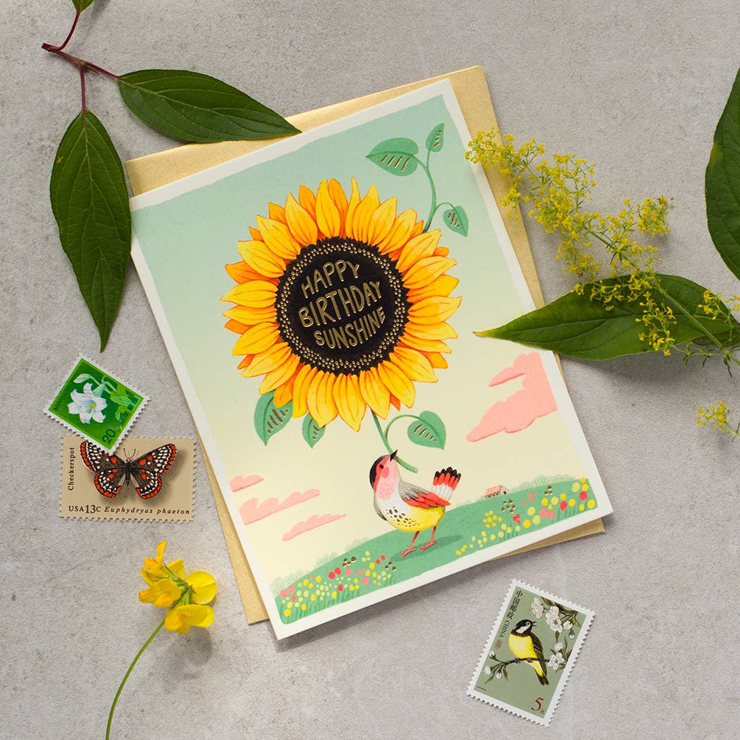 Sunflower Birthday Greeting Card