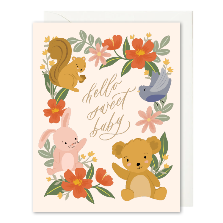 Hello Sweet Baby Card: Single Card