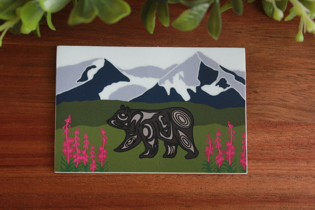 Hudson Bay mountain with Black Bear and Fireweed Stickers