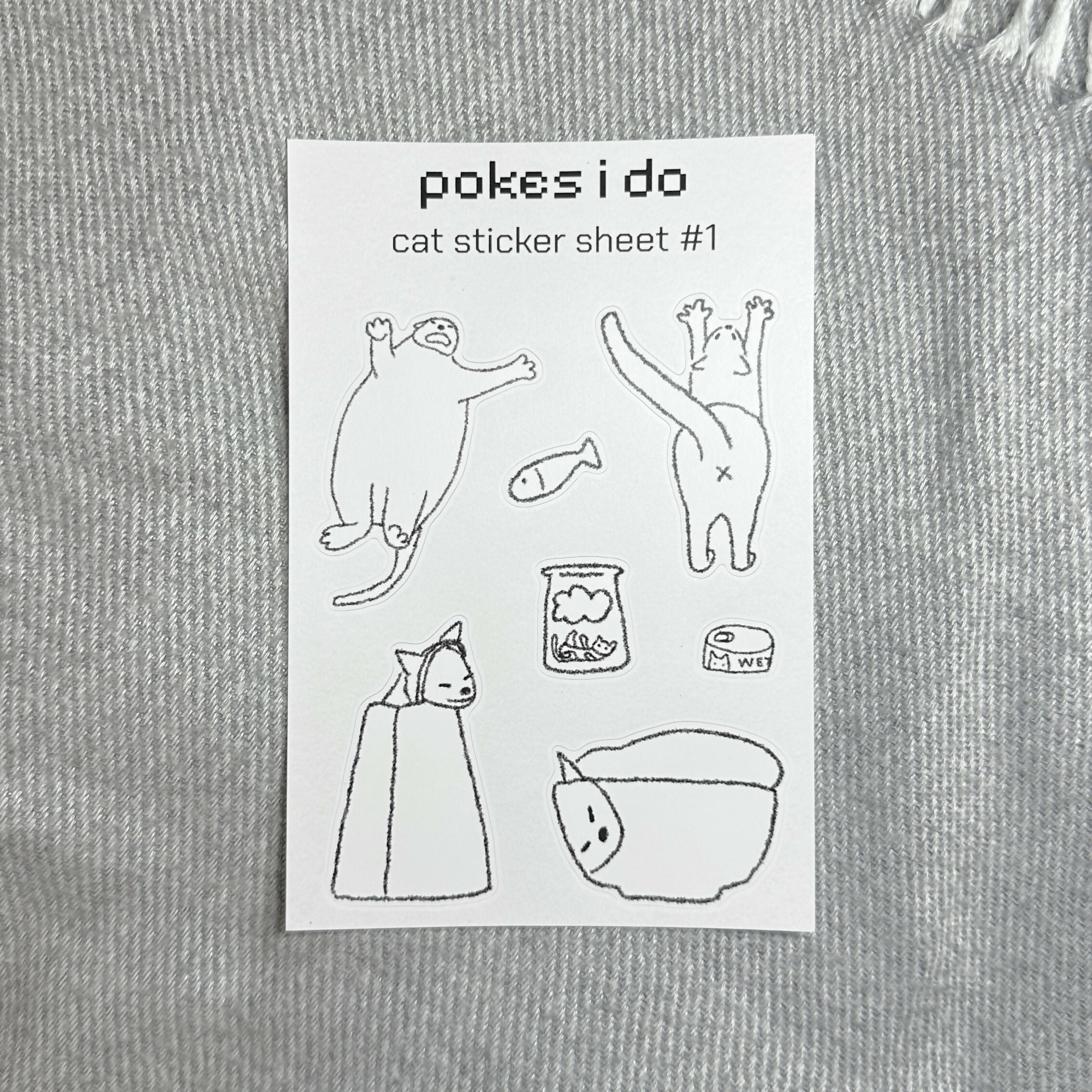 cat sticker sheet #1